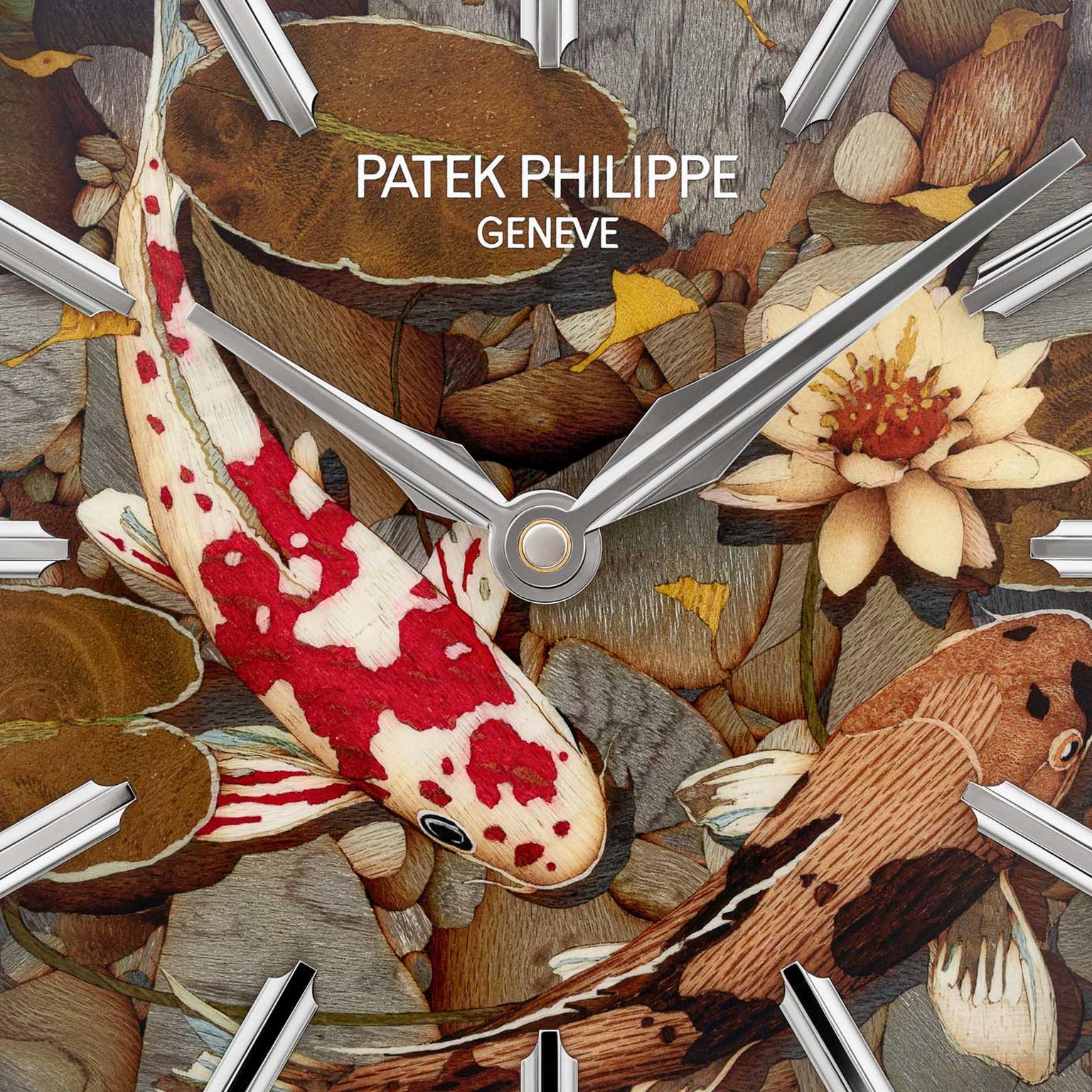 Patek Philippe Carp and Water lilies clock