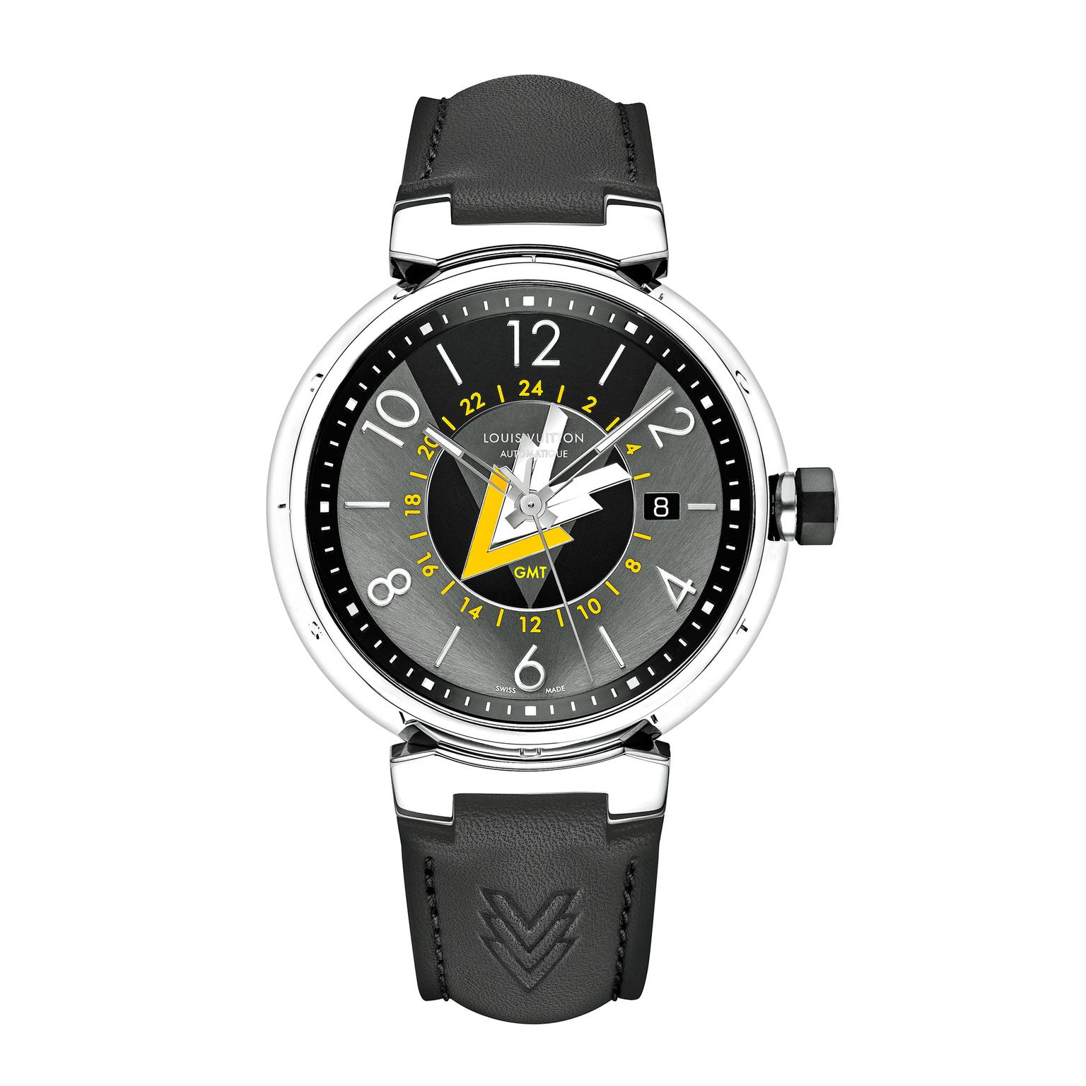 Louis Vuitton Voyager GMT watch in steel