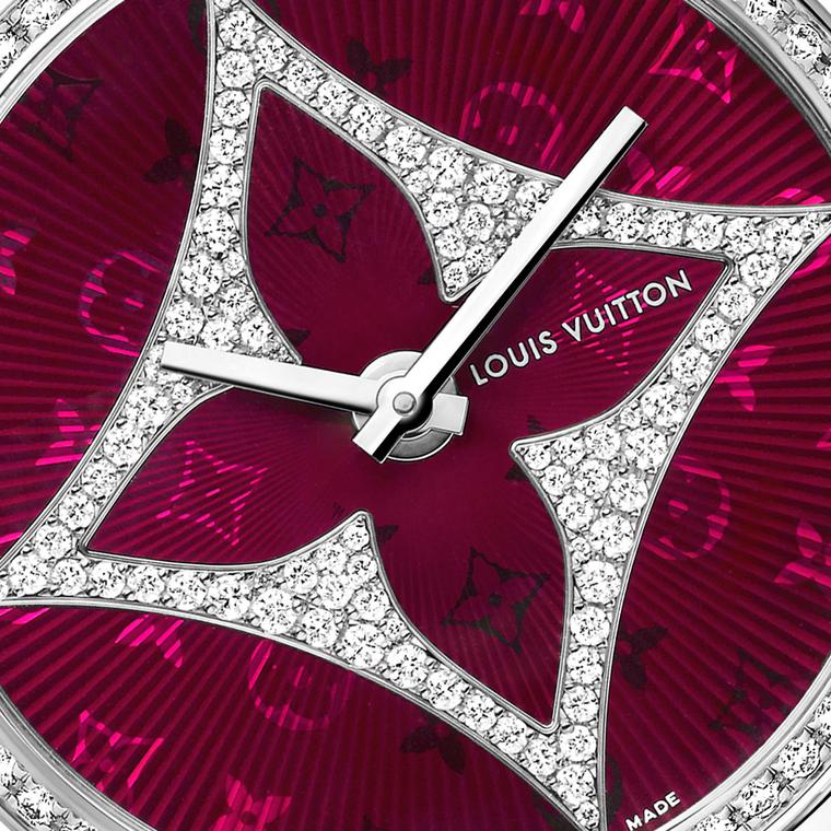 LOUIS VUITTON Stainless Steel Rubber Mother of Pearl 34mm Tambour Lovely  Cup Quartz Watch 936658