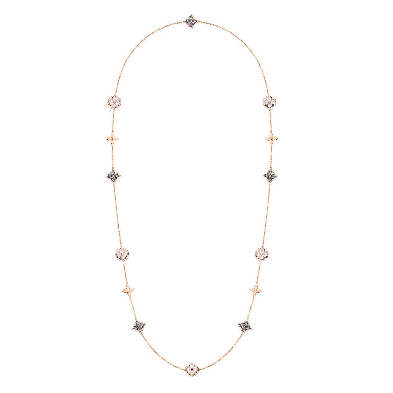 Color Blossom BB mother-of-pearl sautoir necklace