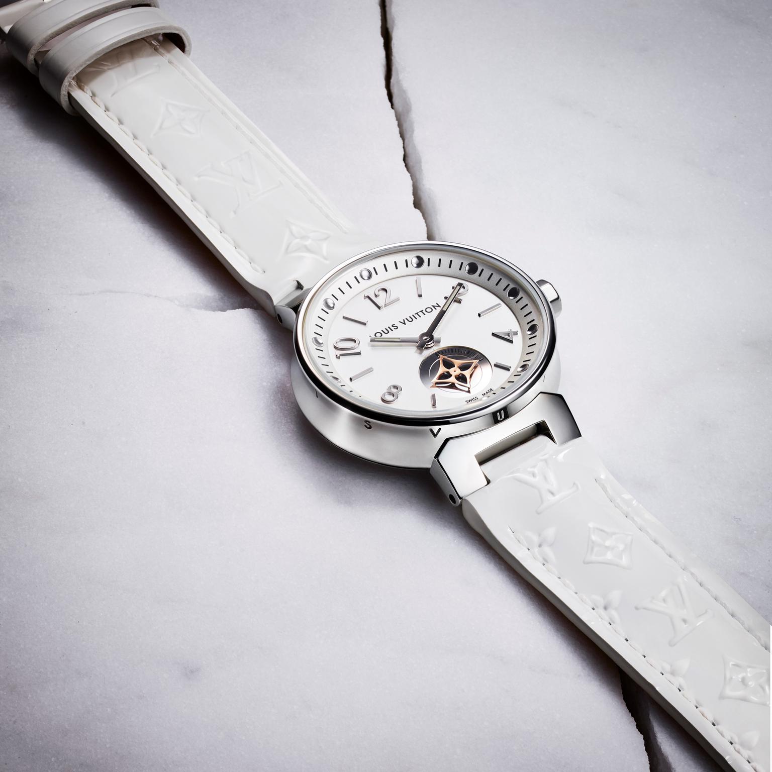 Tambour Moon Star Second White watch, Louis Vuitton