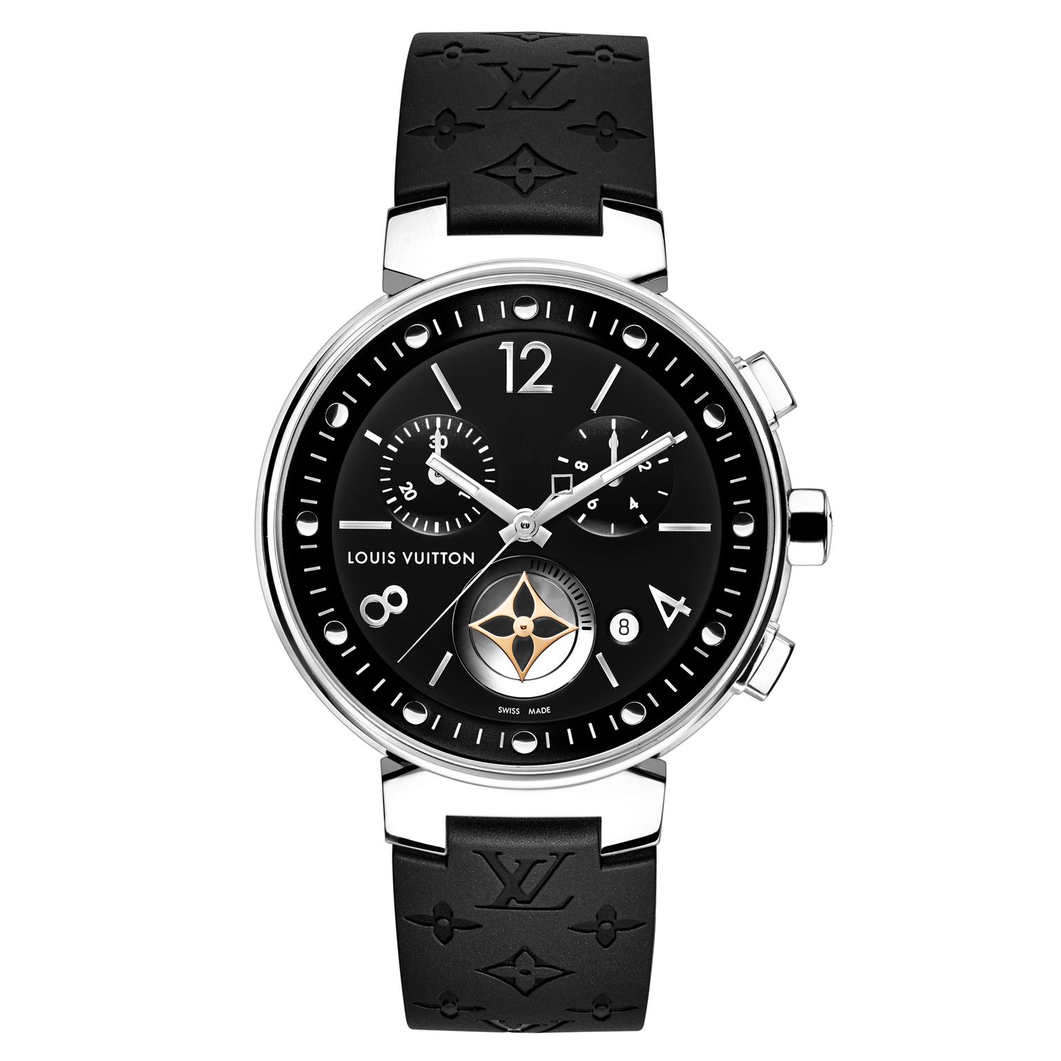 Louis Vuitton Tambour in Black LV277 Q114K El Primero Chronograph Men's  Watch
