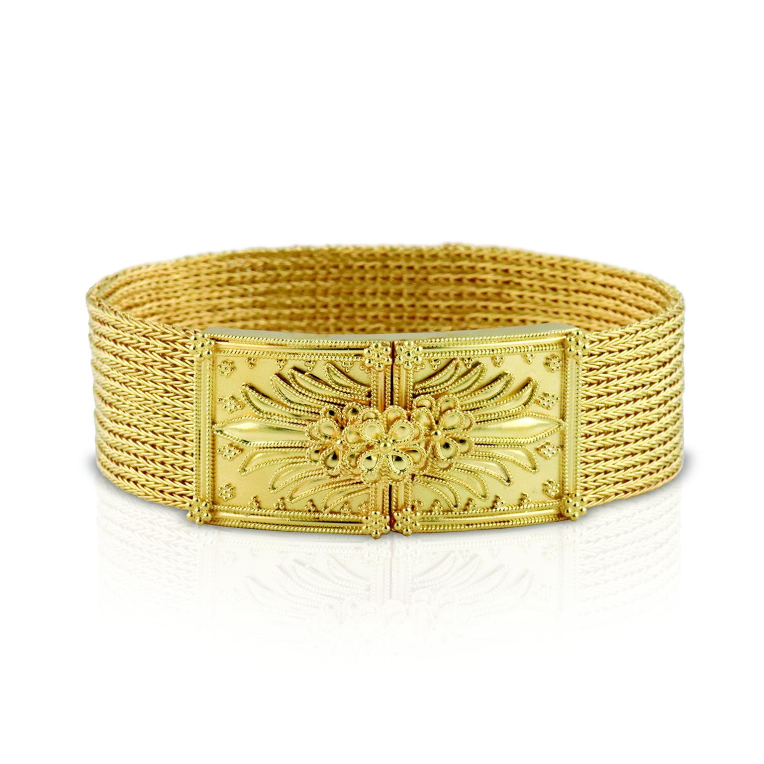 Hand-woven Hellenistic choker necklace  byLalaounis