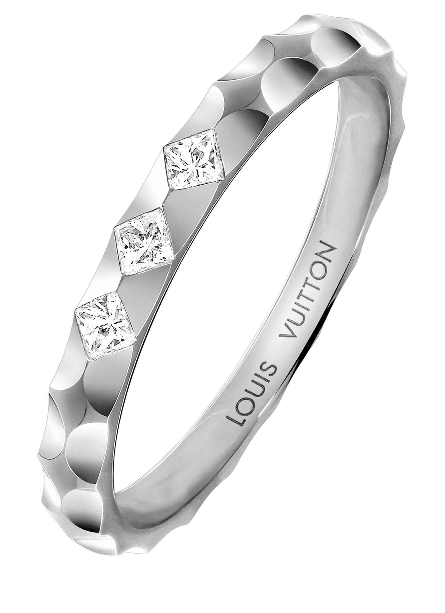 Louis Vuitton 18K Diamond Monogram Infini Wedding Band 4.75 | 49