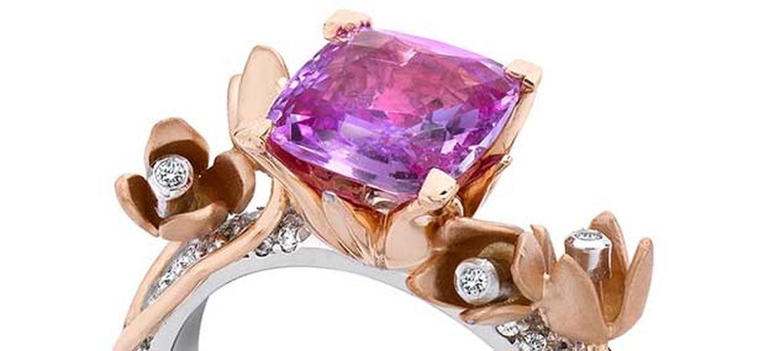 Theo Fennell Pink Sapphire Ring 