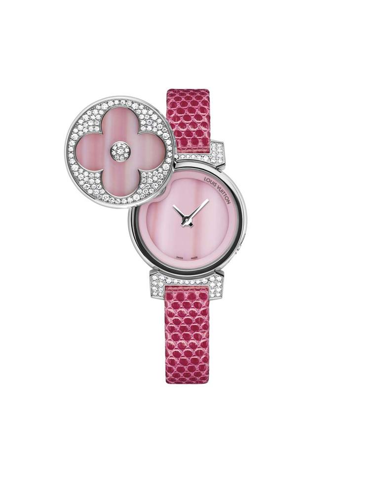 Tambour watch Louis Vuitton Pink in Steel - 30436838