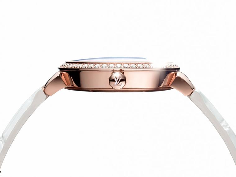 Louis Vuitton Rose Gold and Diamond Tambour Blossom Watch 35mm