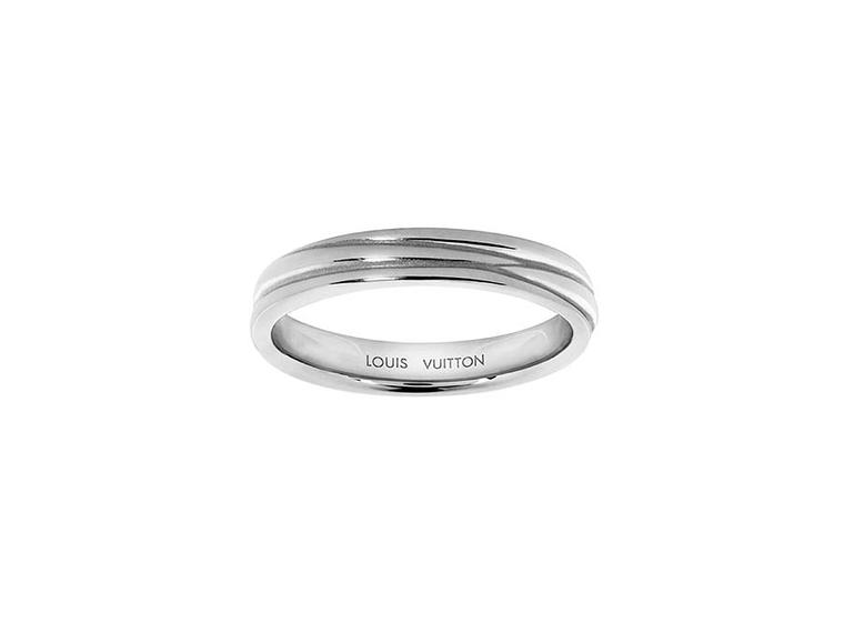 Louis Vuitton Monogram Floral Silver Open Band Ring - Size 4