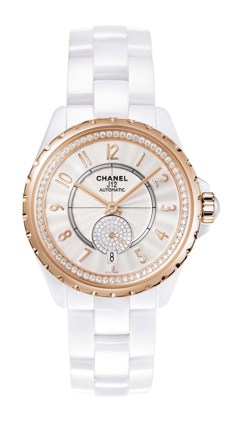 Chanel J12 White Ceramic Diamonds Quartz Ladies Watch H2422 | SwissWatchExpo