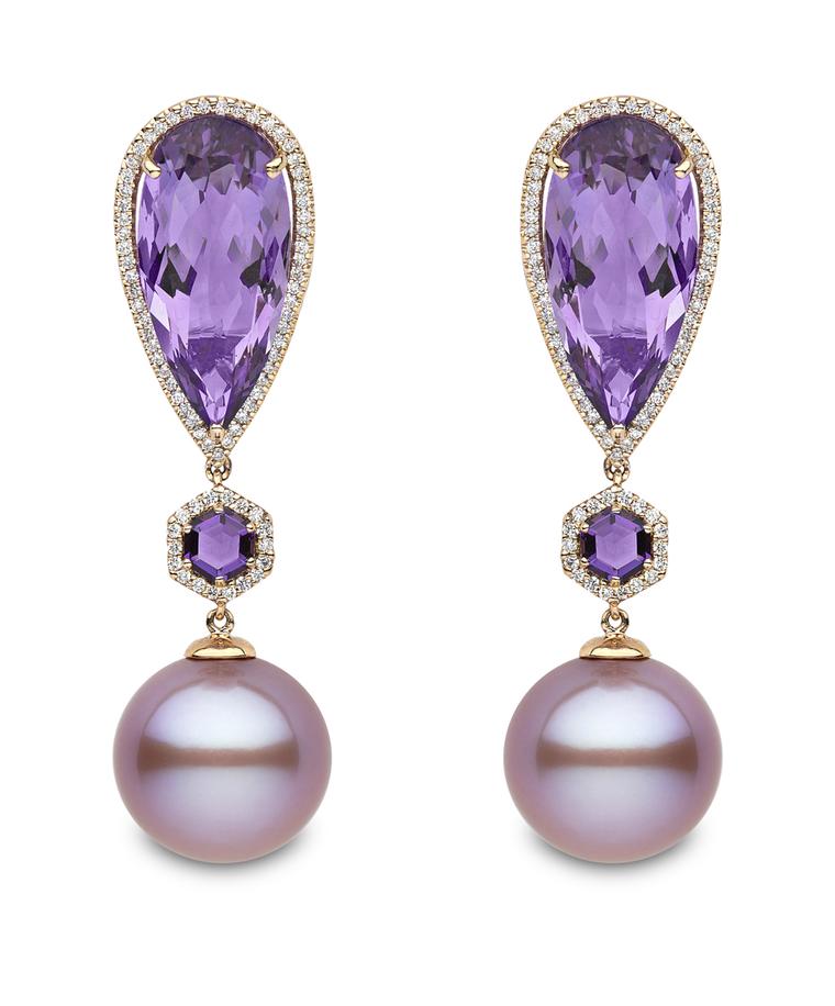 Louis Vuitton Couture Diamond and Pink Sapphire Drop Earrings