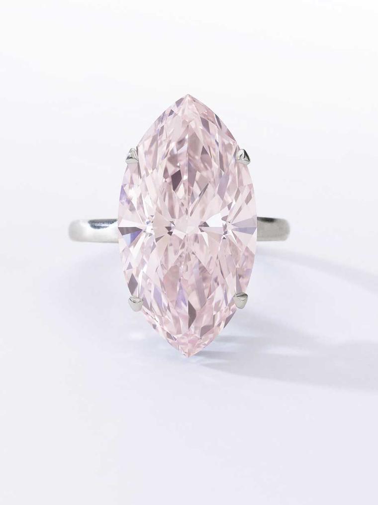 Pink marquise store diamond ring