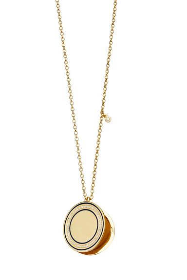 Giant Midnight Cosmos locket in yellow gold with diamonds | Astley ...