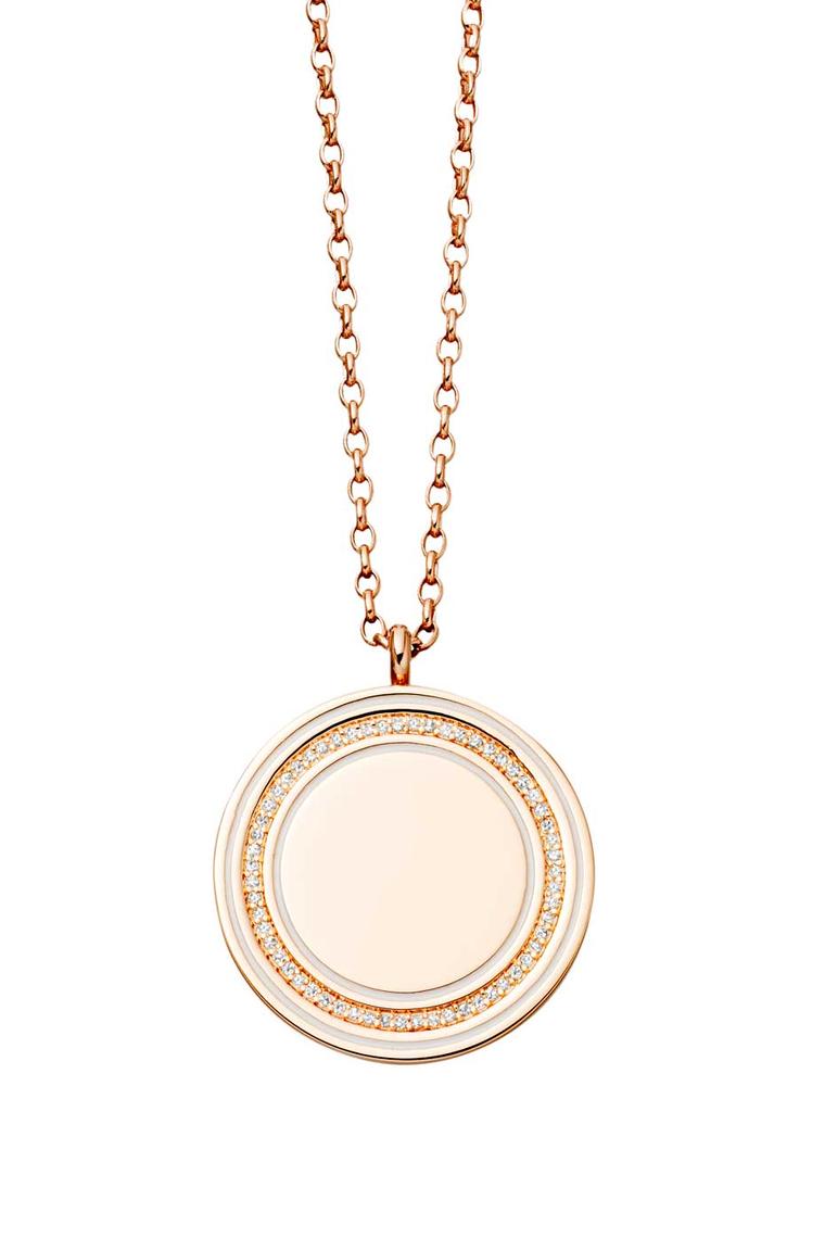 Astley Clarke Giant Moonlight Cosmos locket in rose gold with diamonds (£1,950).