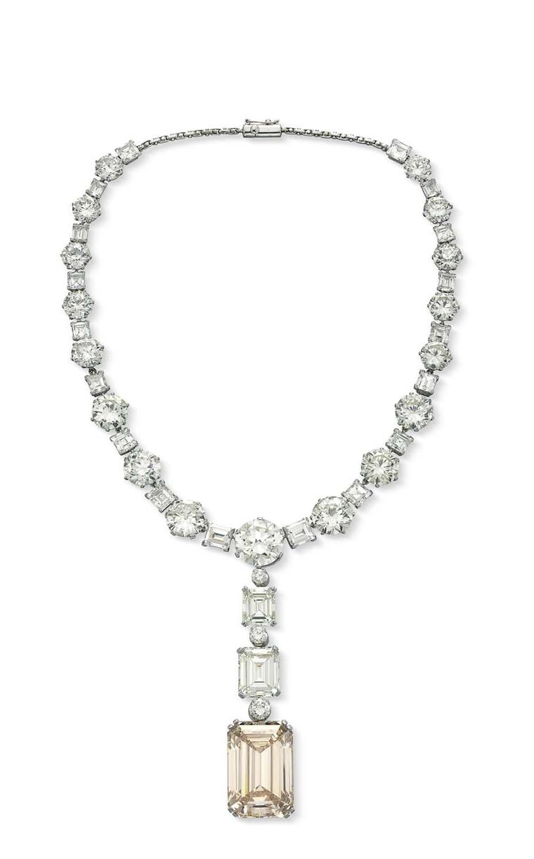 Featuring a 81.38ct rectangular-cut, potentially Internally Flawless Diamond this necklace - the top lot at Christie’s sale of Important Jewels, outperformed its pre-sale estimate of US$2.8 million, selling for a lofty $3.189 million.