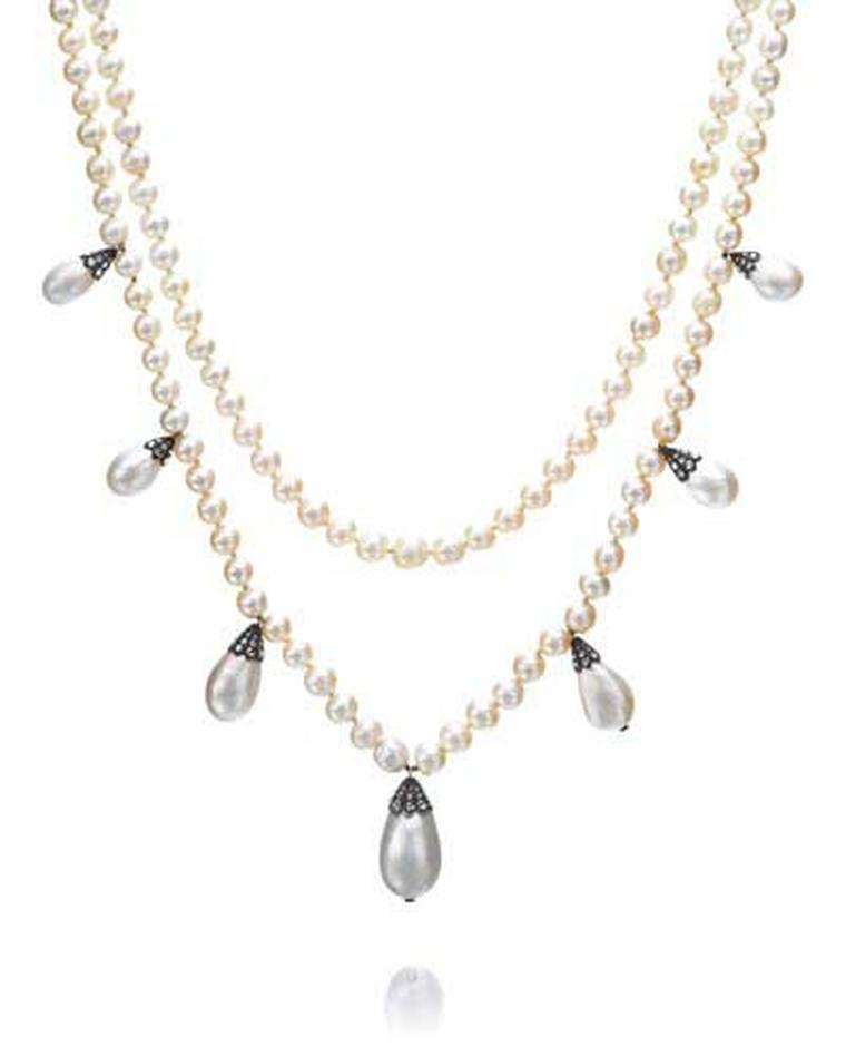 Another highlight of Sotheby's Magnificent and Noble Jewels auction in Geneva was a natural pearl and diamond necklace that was owned by Joséphine de Beauharnais (1807-1876). The necklace sold for $3.43 million, more than doubling its pre-sale estimate.