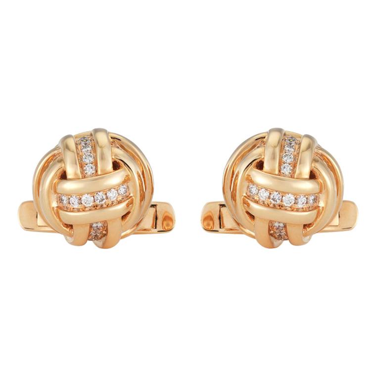 De Beers Knot diamond and rose gold cufflinks (£4,450).