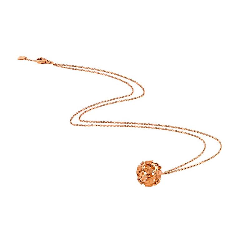 Chaumet Hortensia rose gold pendant.