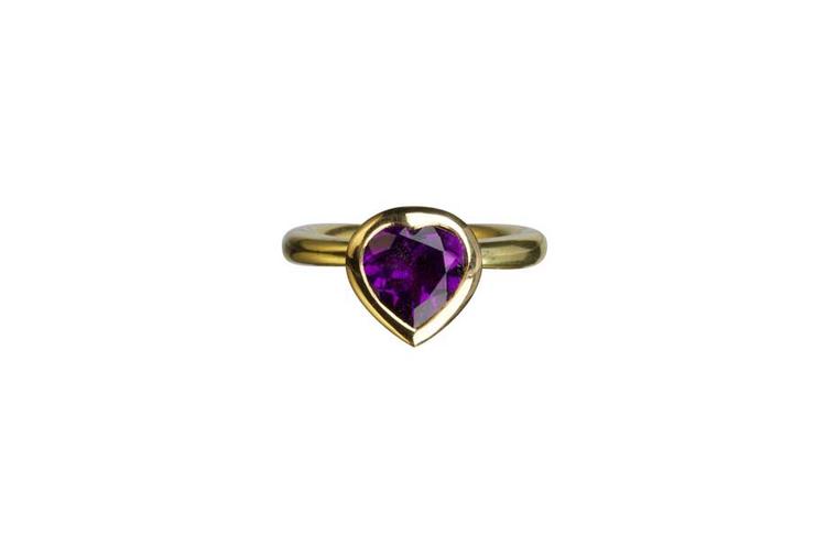 Buy quality Silver purple colour stone fancy toe rings for ladies in  Ahmedabad