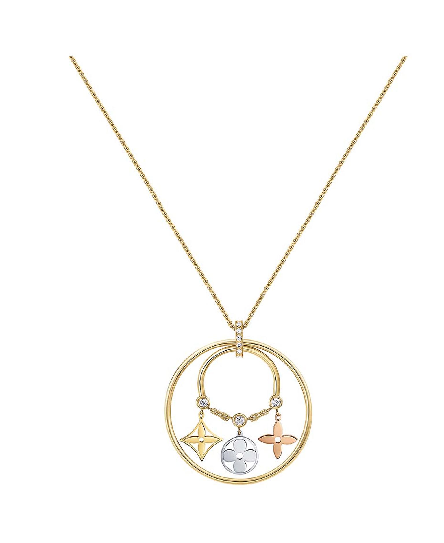 Louis Vuitton Monogram Necklace, Gold