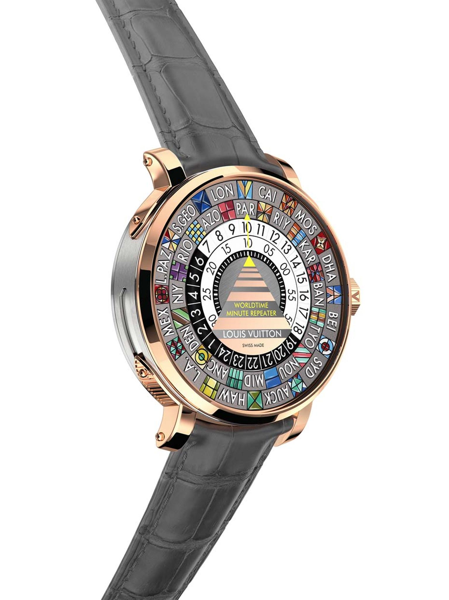 The Louis Vuitton Worldtime Minute Repeater features a