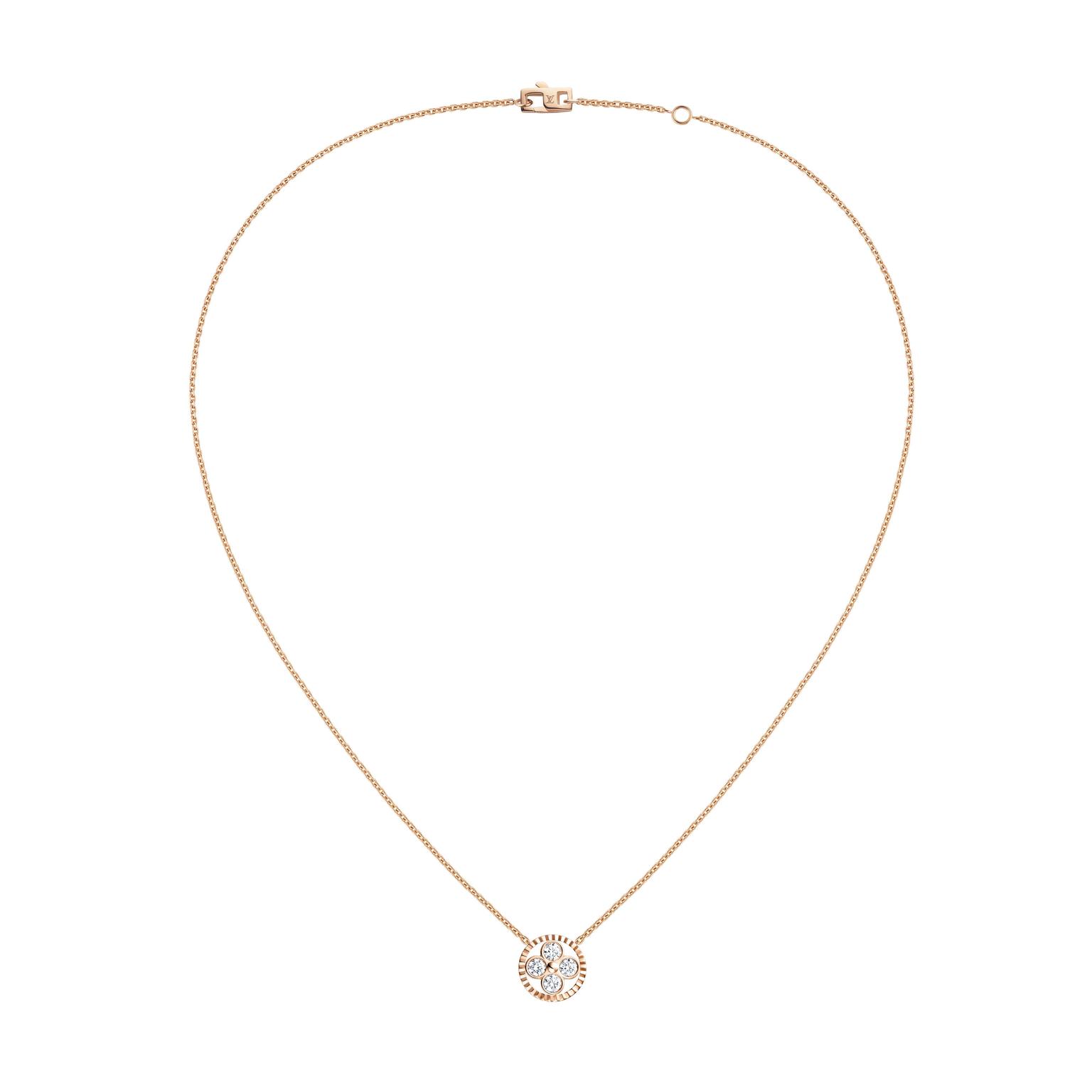 Louis Vuitton Monogram Idylle Necklace - Pink, 18K Yellow Gold
