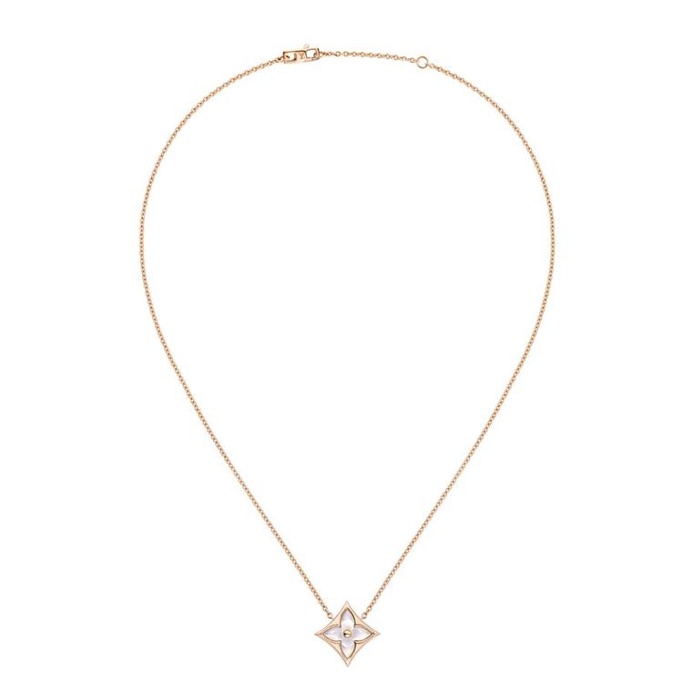 Louis Vuitton Star Blossom rose gold necklace with diamonds