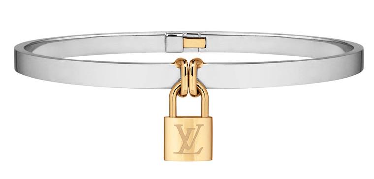 Louis Vuitton Unique Style Lockit Fashion Tiger Eye Stone LV Pattern  Padlock Pendant Men White Gold