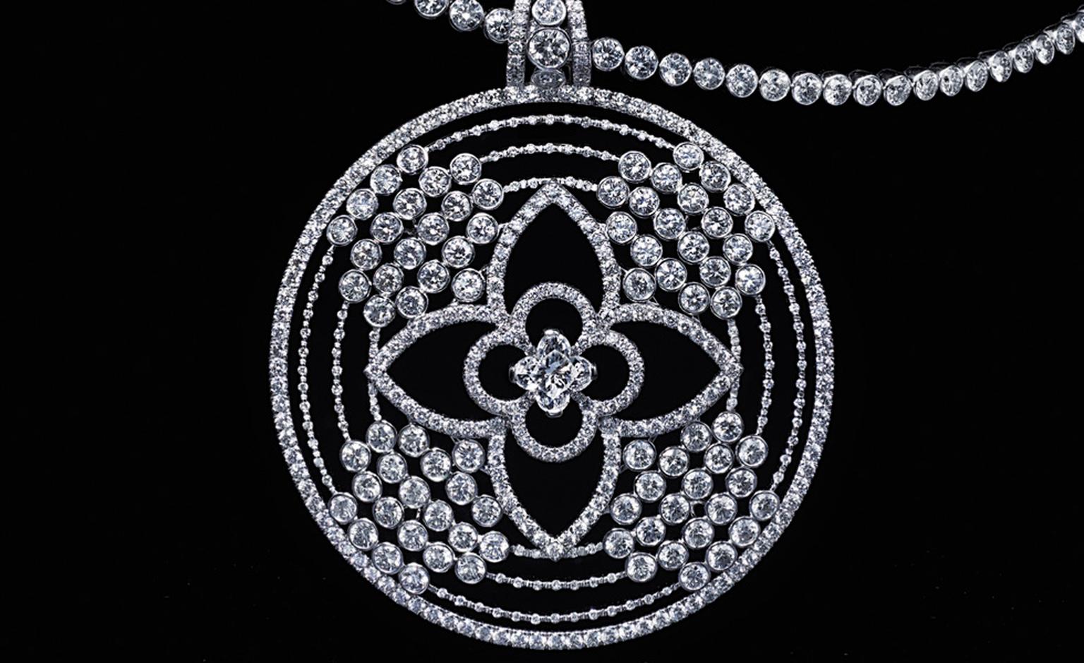 Louis Vuitton Silver 18K Diamond Les Ardentes Fleur Earrings